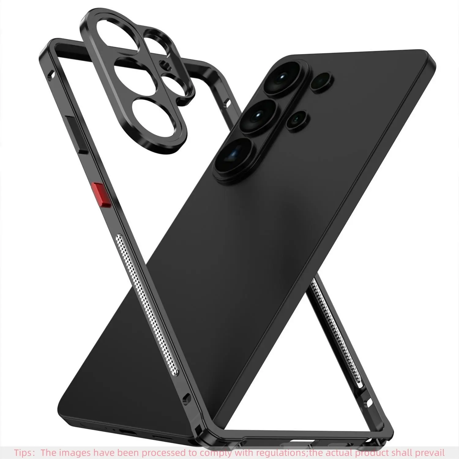 Ultra-Thin Aluminum Alloy Back Frame Bumper, Lightweight Heat Dissipation Cooling Protective Smartphone Case Cover for Samsung Galaxy S26 Ultra/s25 Ultra/s24 Ultra/s23 Ultra, Minimalist Design, Mobile Phone Accessories