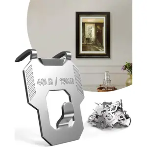 20Pcs Claw Drywall Picture Hanger Wall Hooks for Hanging Picture Mirror Photo Poster Kit No Damage Heavy Duty Wall Hanger for Room Office Decor Easy Tool-Free Nail-Free Holds Up to 40Lbs