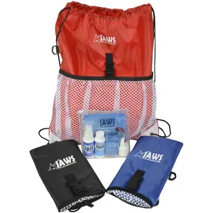 JAWS QuickPACK Drawstring Organizing Backpack with SwimPack Aquatic Care Kit