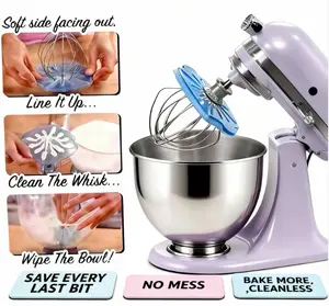 Mixer Cleaner Scraper, Compatible with KitchenAid Lift-Style Mixers - Clean and Mess-Free Mixing - The Ultimate Mixer Accessory - Compatible with 6-Wire Whisks Only