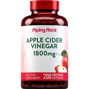 Piping Rock Apple Cider Vinegar Capsules 1800 mg | 200 Pills | Potent Formula | ACV Supplement for Men and Women | Non-GMO, Gluten Free