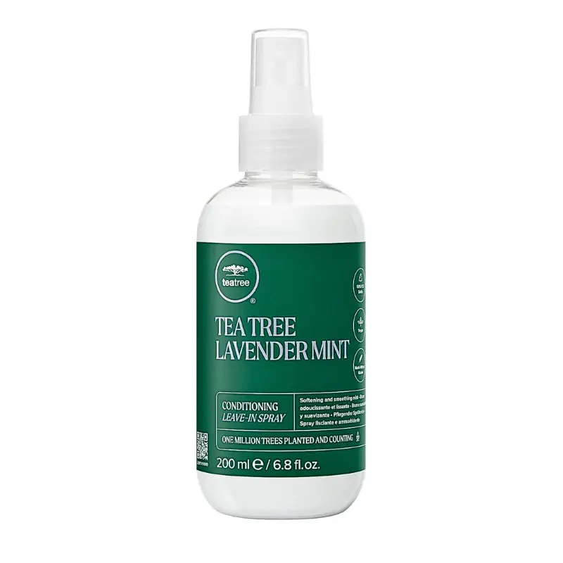 Paul Mitchell Lavender Mint Leave-In Conditioner Spray - Vegan, Paraben-Free, Gluten-Free Lightweight Hair Oil, Moisturizing, Smoothing for Coarse Dry Hair, Calming Lavender Mint & Tea Tree Scent, 200ml
