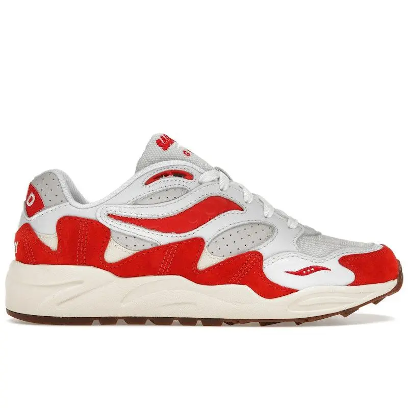 Saucony Men's Grid Shadow 2 Ivy Prep White Red, from StockX