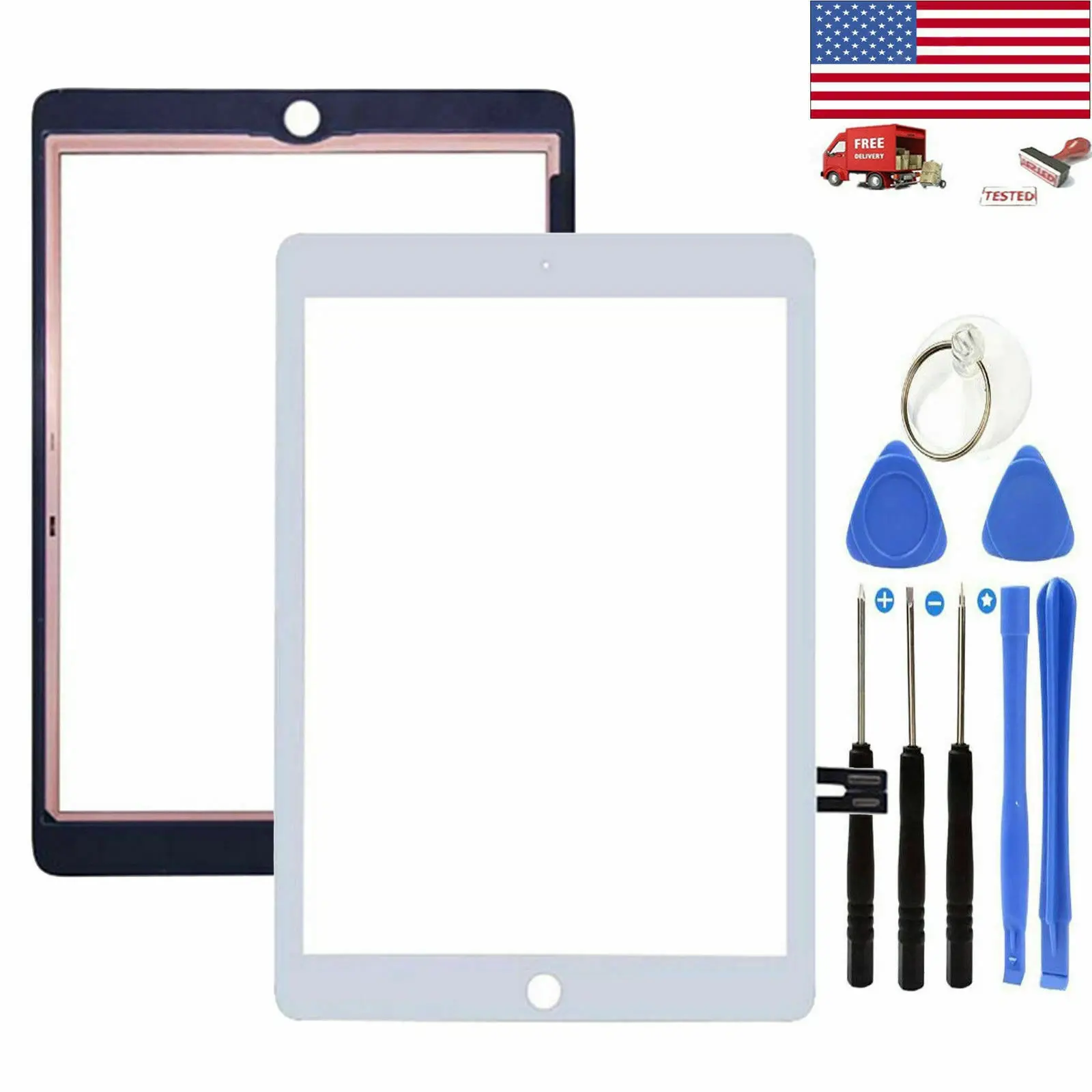 Durable Touch Screen Digitizer LCD Replacement for Apple iPad 6 9.7" A1893 A1954 White