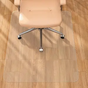 Transparent Clear PVC Large Office Chair Mat for Hard Wooden Floors, 48"*36" Floor Protector for Home Office Study, Not for Carpet