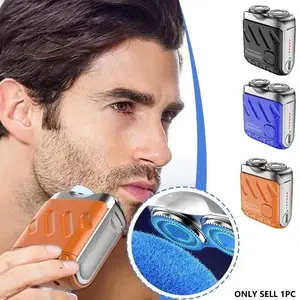 Electric Shaver for Men, Digital Display Lightweight Mini Dual-Head Travel Razor, Rechargeable Strong Power Shaver Gift for Him, Cordless Rechargeable Shaver