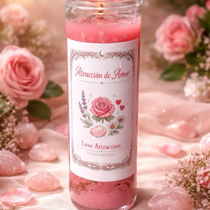 Atracción de Amor Ritual Candle | Love Attraction Candle | Attract Romance, Self Love & Connection
