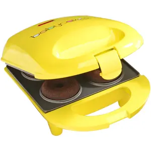 Babycakes Mini Donut Maker by Select Brands, Easy Bake & Nonstick Donut Machine, Makes 4 Donuts (2") At a Time, Includes a Recipe Book, 500W