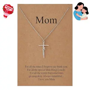 Faith Cross Pendant Necklace for Women – Christian Religious Jewelry, Inspirational Gift for Her, Mother's Day Gifts, Christian Gifts for Women