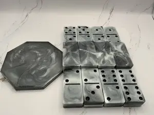 Custom Double 6's Domino Set with free matching Cup Coaster