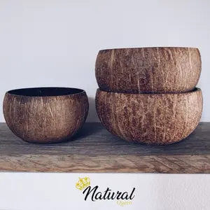 Coconut Bowls - Durable, Natural Material Tableware for Kitchen and Dinner Use