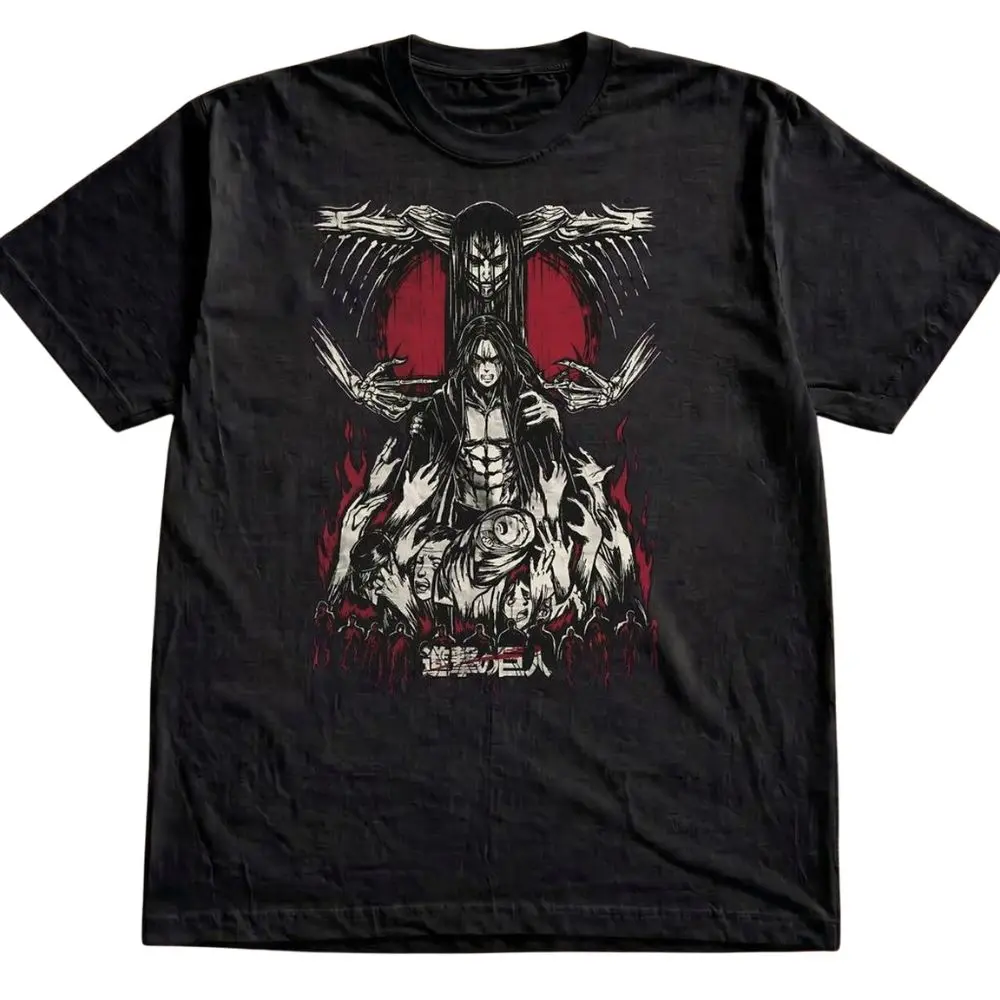 The Attack On Titan Eren Titan Graphic T-Shirt, Dark Manga Anime Tee, Scout Regiment Fan Shirt, Gift for Men, Gift for Women, Crew Neck T-shirt, Trending T-shirt