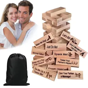 Adult Couples Game, Naughty Building Block Tower Game, Creative Valentine's Day Date Night, Indoor Entertainment for Lovers