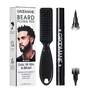 RED by KISS Groomane Beard Filler Pen for Men -  Dual Tip with Blending Brush