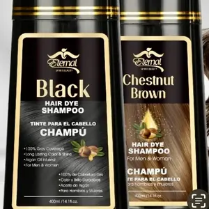 Hair Dye Shampoo 100% Gray Hair Coverage With Argan Oil Infuses Combo of 2 Shampoo Pack Hair care