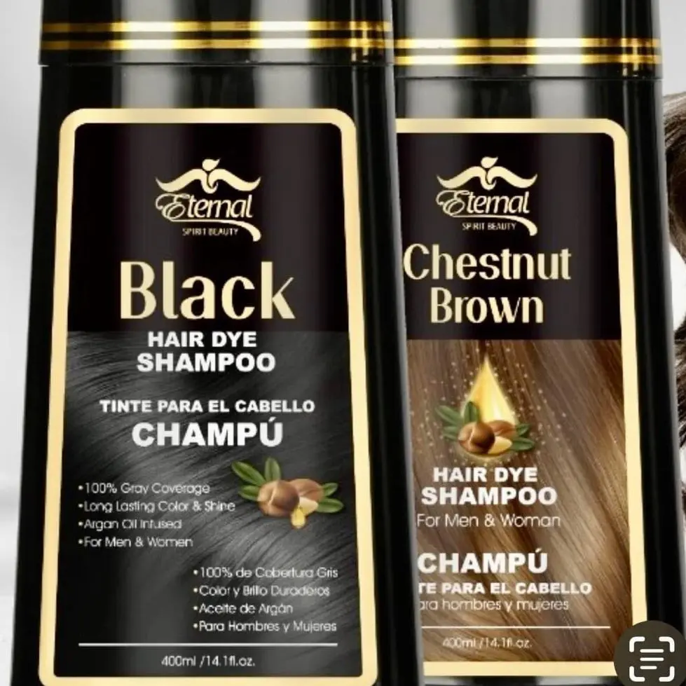 Hair Dye Shampoo 100% Gray Hair Coverage With Argan Oil Infuses Combo of 2 Shampoo Pack Hair care