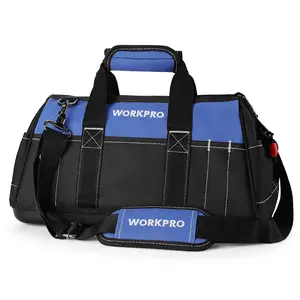 #JumpstartSale WORKPRO 16-inch Wide Mouth Tool Bag with Water Proof Molded Base