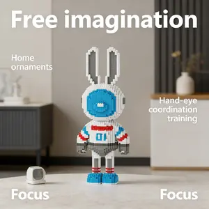 Astronaut Rabbit Series Creative Building Blocks Model, 1728pcs, Original Authentic, New 2026 Design, Perfect Gift, DIY Craft Decor