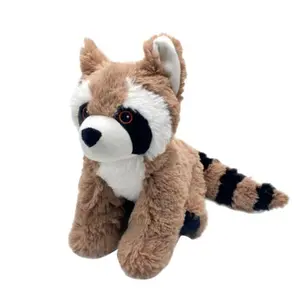 Warmies Raccoon-Shaped Soft Plush Cat Toy, Microwave-Safe Heat Therapy Pet Accessory, Stuffed Animal Gift for Cats