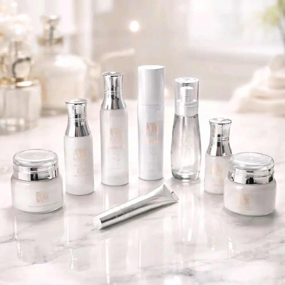 Divine Pure Beauty 8-Piece Intensive Repair Multi-Pack Skincare Set - Gentle Cleanser, Toner, Serum, SPF50 UV Sunscreen for Daily Cleansing on All Skin Types