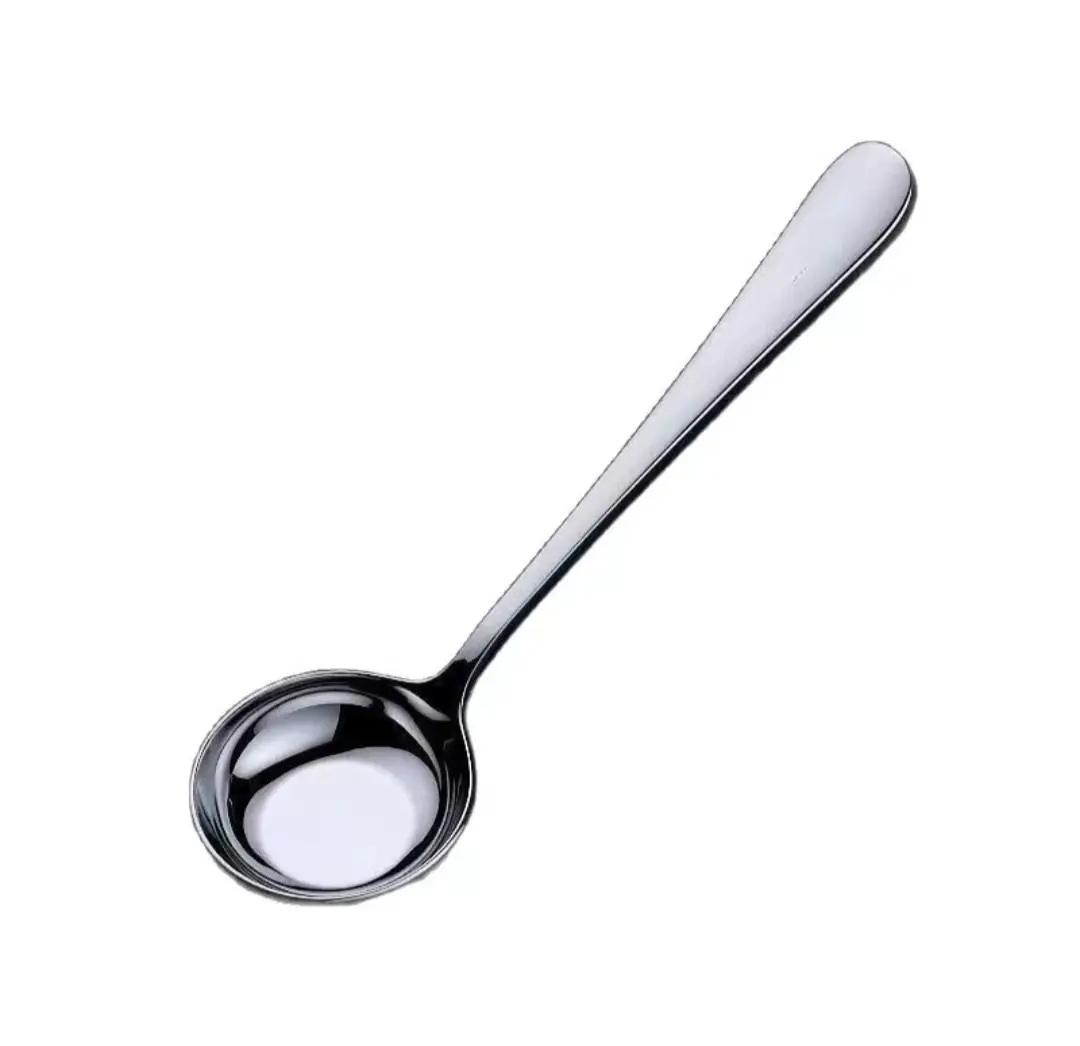 Food-Grade Thickened Stainless Steel Round Spoon, Household Soup Spoon & Dining Spoon