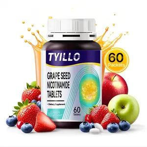 Tyillo Grape Seed Niacinamide Dietary Tablets - Antioxidant Complex, Vitamin Antioxidant, Skin Care Support, Energy & Wellness Supplement, Suitable for Adult Men & Women - 60 Tablets