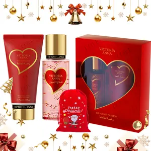Christmas Fragrance Body Care Set, Dance of Passion Fragrance Gift Set,Includes Body Spray & Lotion, Long-Lasting Scent,Nourishing Skin,Perfect for Holiday Parties,Fruit-Flavored And Floral-Scented Body Spray
