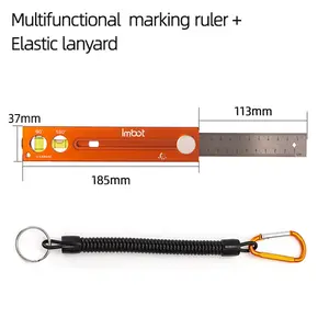 Imbot Multi-Function Marking Ruler - Precision Measuring & Scribing Tool for Woodworking & DIY