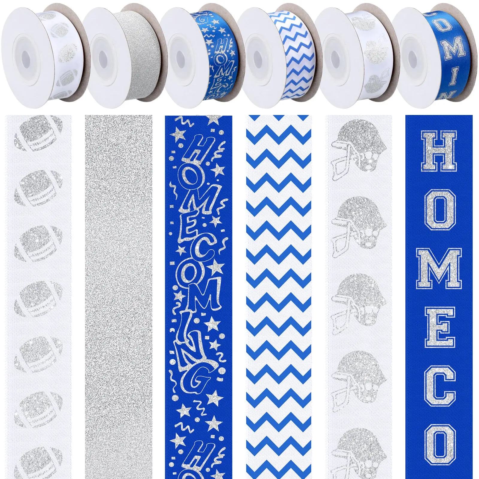 12Pcs Cheer Keychains Valentine's Gifts School DIY Personalized Bead Ribbon with Metal Ring Cheerleader Team Gifts for Keys Backpacks Purses Phones Backpack Accessories