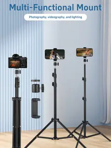 TINKSEN Adjustable Portable Floor Stand for Photography Studios Video Shoots and Lighting Setups with Foldable Design Sturdy Base and Collapsible Legs for Easy Transport