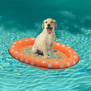 Inflatable pet dog float, various styles of in-stock inflatable pet floats with fabric covers in multiple sizes