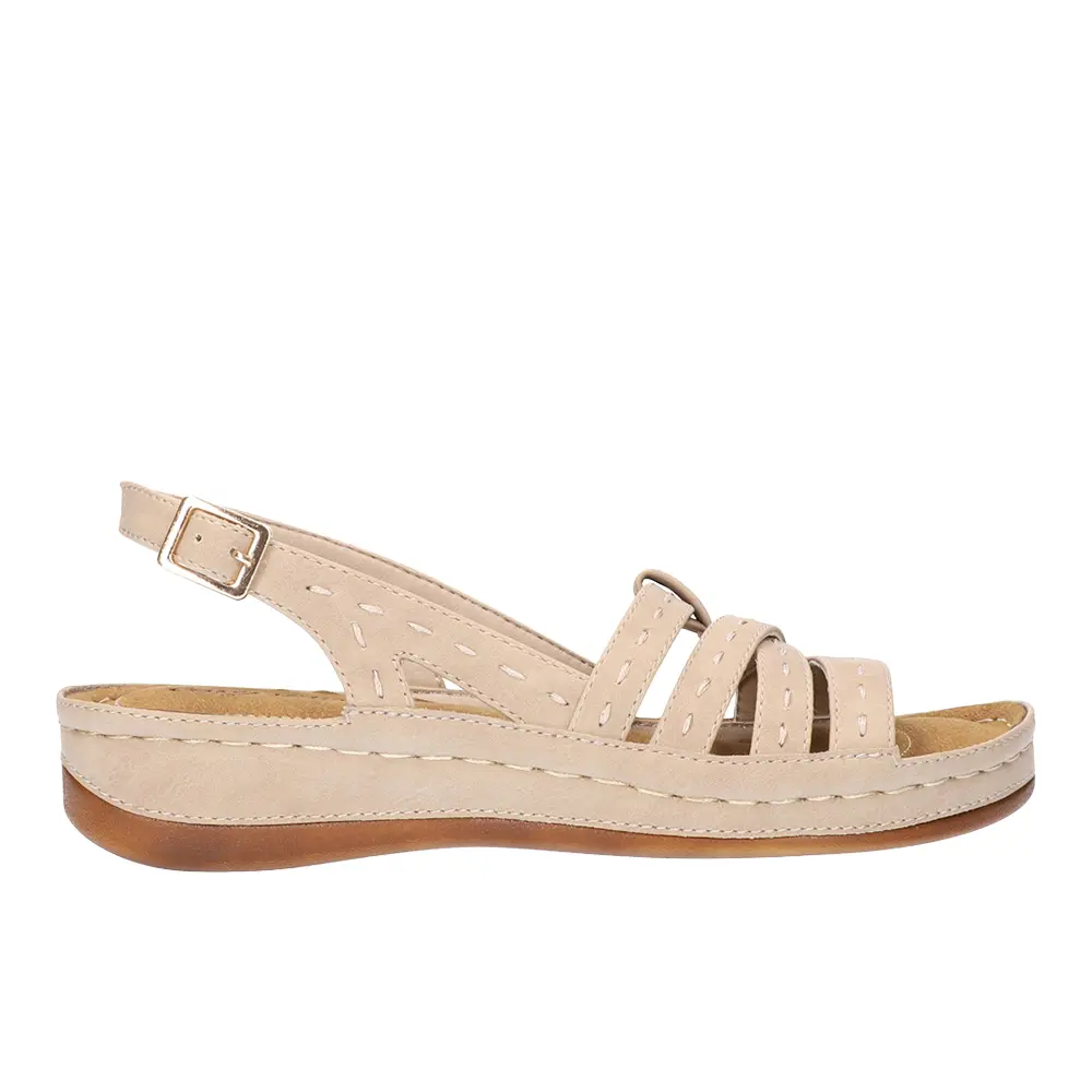 Easy Street Womens Kehlani Slingback Casual Sandals Casual Low Heel 1-2" - Beige