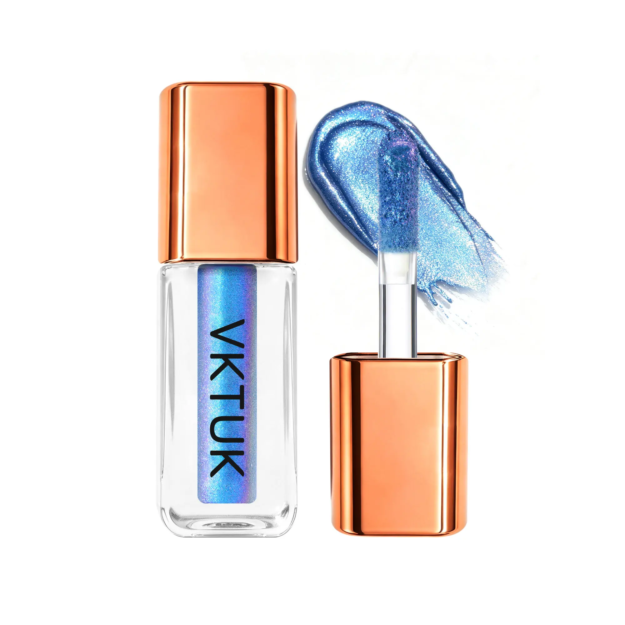 VKTUK Multichrome Liquid Eyeshadow Bottle - Single, Chameleon Color-Shift Shimmery Metallic Eye Makeup for Adults, All Skin Types, Brightening, Long-Lasting, Smudge-Proof, 0 Fallout, Buildable Pigments, Vegan, Cruelty-Free