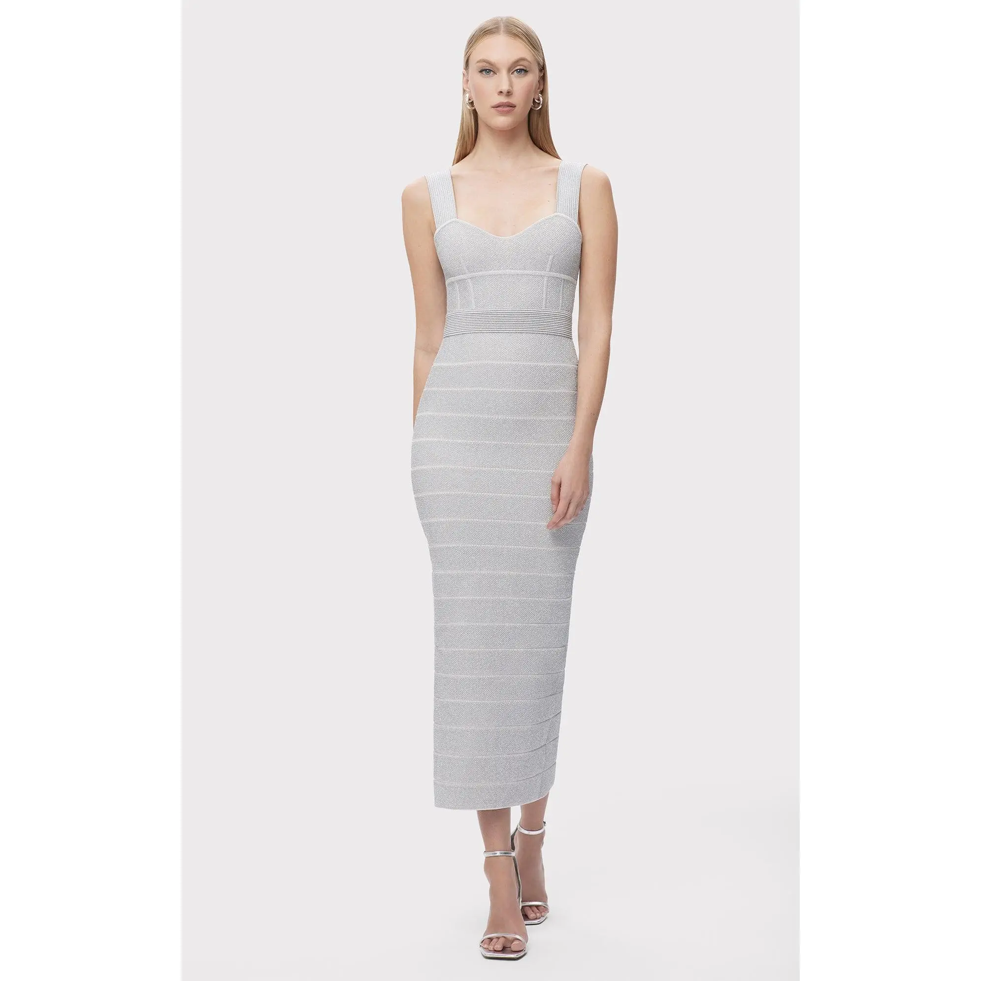 TEXTURED LUREX SWEETHEART GOWN