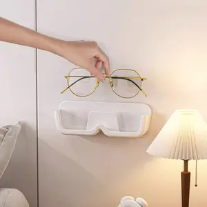 Wall-Mounted Eyeglass Storage Box, No-Drill Design, Decorative Display Rack for Reading Glasses & Sunglasses, Space-Saving Organizer