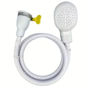 51.2" Extra-Long Sink Sprayer with Secure Yellow Clamp | Portable Handheld Shower for Hair Washing, Pet Bathing & Kitchen Utility Rock-Solid Faucet Attachment! Portable Sink Shower Head with Mechanical Yellow Clamp