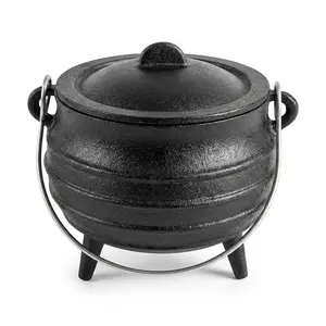 5" cast iron cauldron w/ lid
