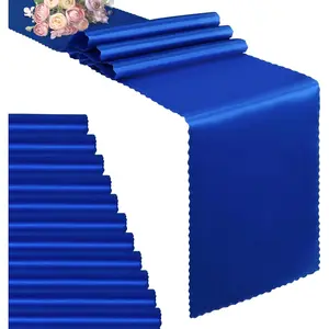 12 Pack Satin Table Runners 12 x 108 Inches Long, Royal Blue Table Runners Wedding Table Runner Decorations, Bright Smooth Table Runners for Birthday Party Banquet Graduation Engagements