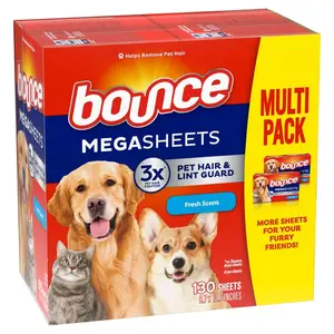 Pet Hair and Lint Guard Mega Fresh Scent Dryer Sheets (130-Count)