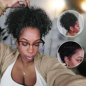 Kinky Curly Invisi Strap Snug Fit 360 Transparent Lace Frontal Bleached Knots Pre Cut Lace Wig With Drawstring 2025 Sumer Wig Style