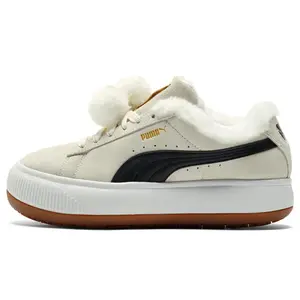 Women's PUMA Suede Mayu Fur Whisper White Black Casual Footwear - Shoe, Sneaker, Trainer