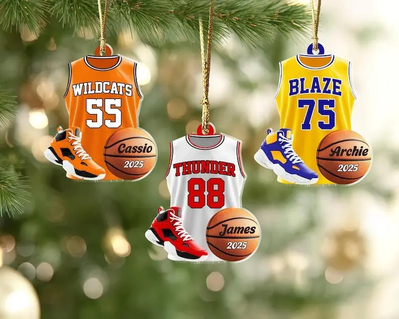 [Message us your custom details] Custom Basketball Player acrylic Ornament, Sport Ornament, Basketball Fan Gift, Basketball Team Gift Decor