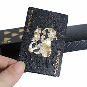 Black Gold themed playing card set, standard durable playing card set, original Spanish playing card game, waterproof playing cards, skill development and math learning