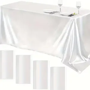 Silky Satin Tablecloth, Overlay Table Cover, Perfect for Wedding Party Decorations, Party Decoration Supplies, Party Accessories, Elegant Fabric for Special Events & Celebrations, Wedding Centerpiece