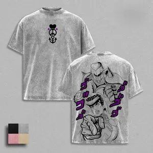 Josuke Higashikata JoJo Shirt & Hoodie | Crazy Diamond Stand Anime Graphic Tee Hoodie Set | JoJo’s Bizarre Adventure Manga Streetwear | Vintage Clothing Washed Oversized Heavyweight Cotton T-Shirt Hoodie | JJBA Fan Merch Unisex Casual Wear