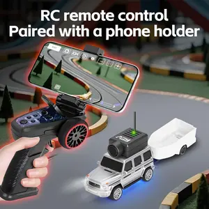 Mini RC Car, 1:64 Scale FPV RC Drift Car with 720P HD Camera, WiFi App Control with Gyro First Person Perspective Mini Racing Toys for Teens and Adults(Sliver)rc car with camera， carcam rc， mini rc car， mini coche rc con camara， mini rc drift car