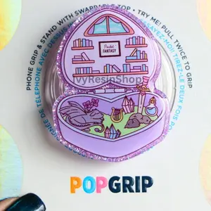 Fantasy Pocket Purple Kindle Grip | Spring Resin Handmade Phone Grip