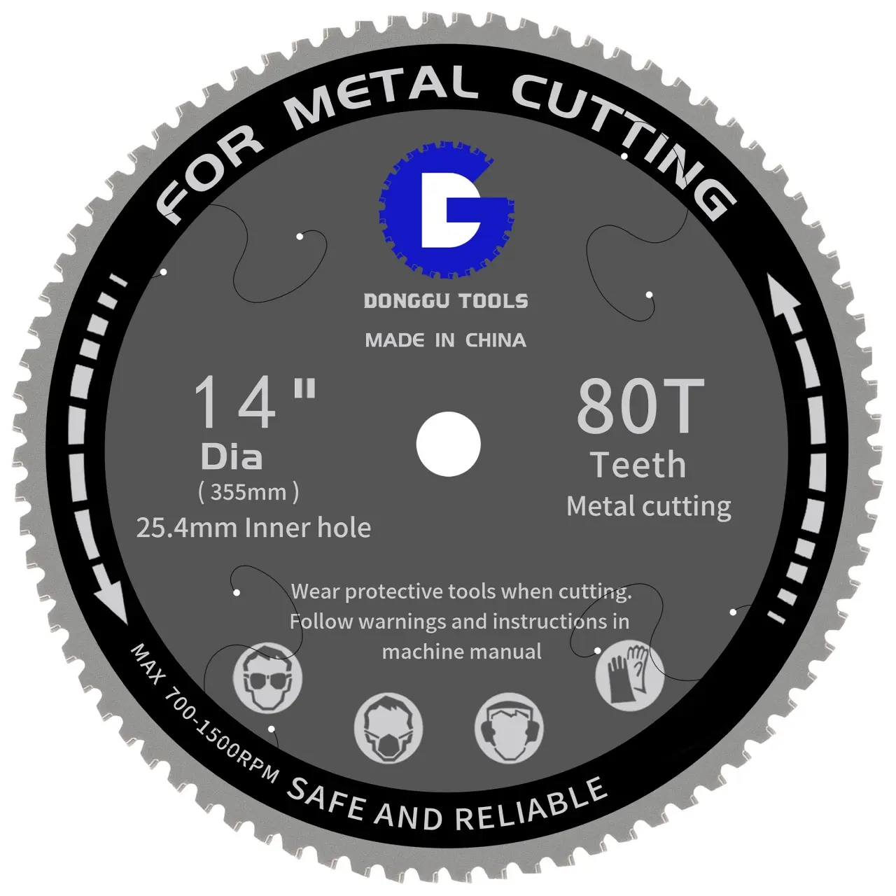14-Inch 80T TCG Cermet Teeth Circular Blade, Metal Cutting Tool for Diablo & Evolution Chop Saws，blade for miter saw,cutting circular saw,tools gadgets,gifts for dad,specialty mechanic tools，family tools，work tools，mechanic gifts for him，diy craft tool