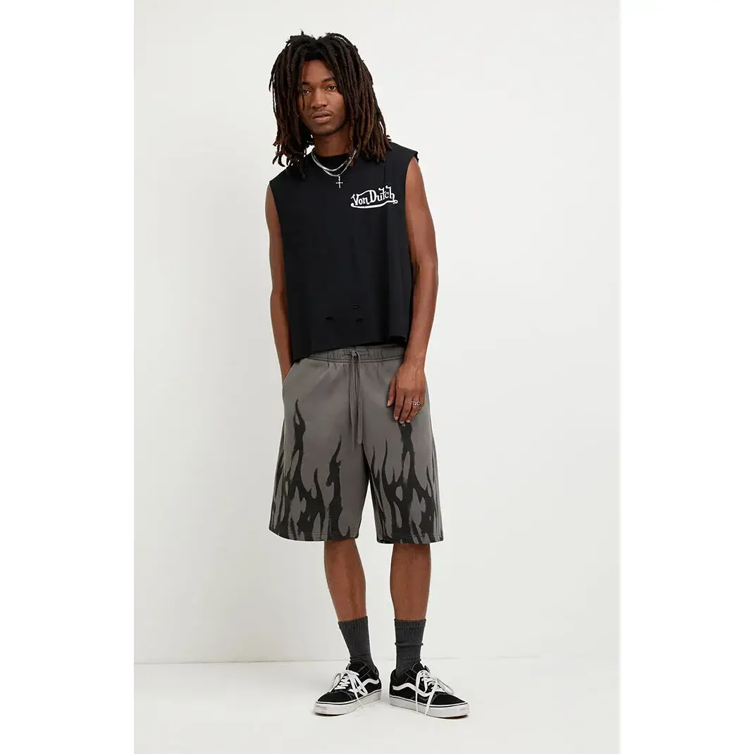 Pacsun Men's Flame Fleece Baggy Sweat Shorts