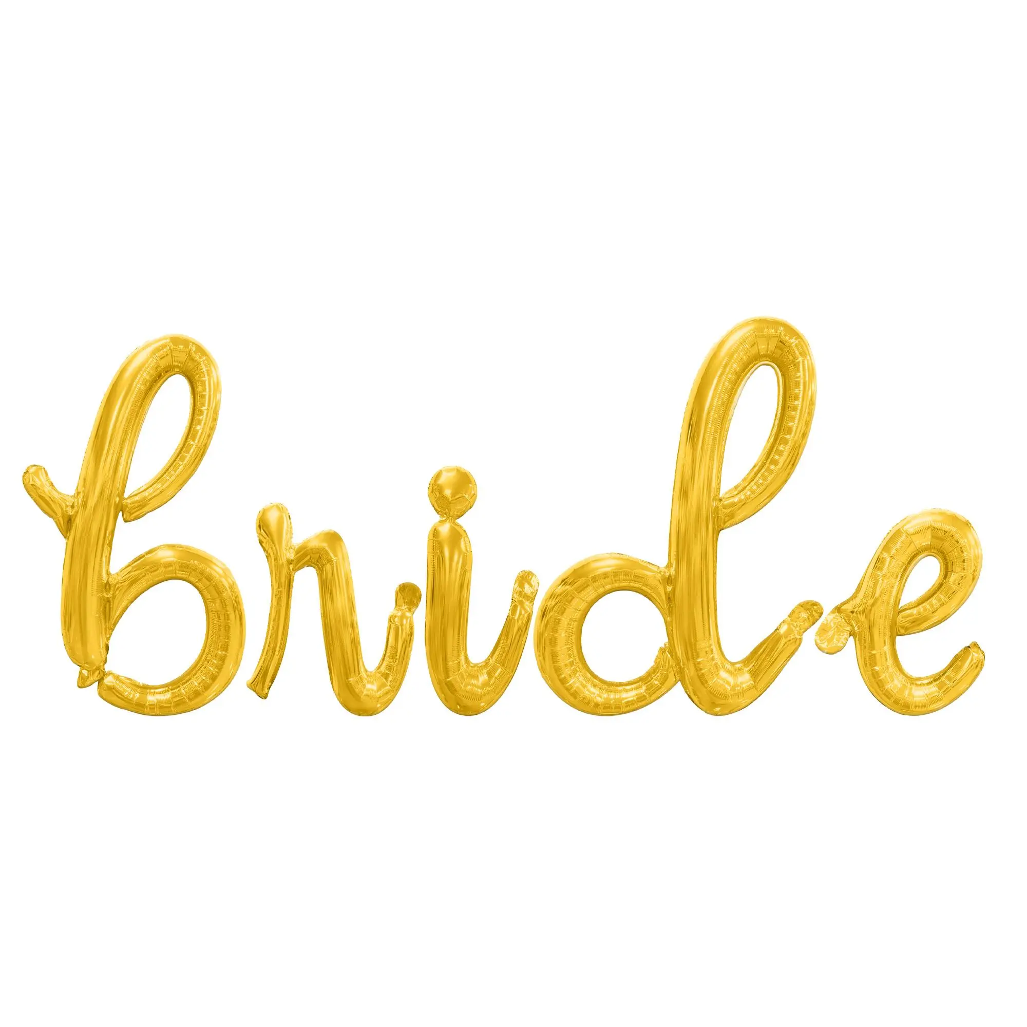 Cursive Script Letter Balloons - BRIDE 16" Inch Alphabet Letters Foil Mylar Balloon Birthday Party Banner